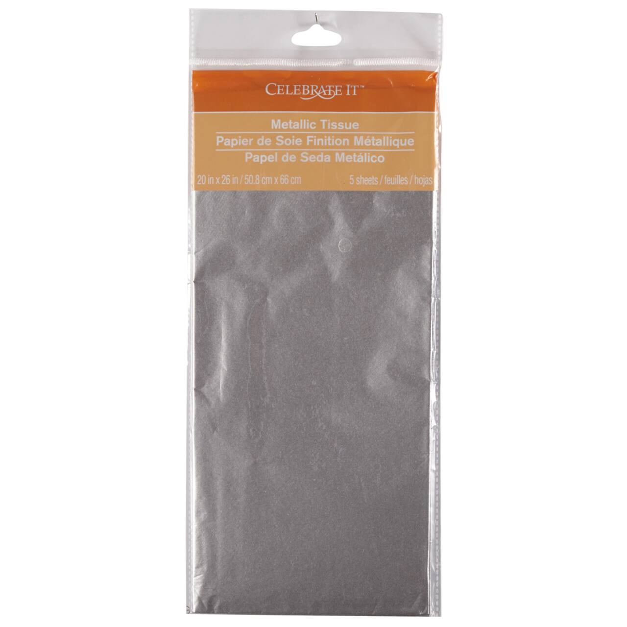 20 Packs: 5 ct. (100 total) Silver Metallic Tissue Paper by Celebrate It™